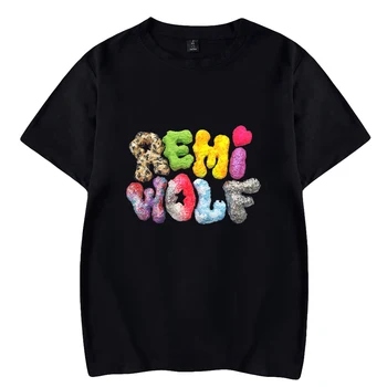 Remi Wolf Tshirt Crewneck Trumpomis rankovėmis Tee Women Men's Tshirt Harajuku Streetwear Social Star Unisex Jaunatviški drabužiai