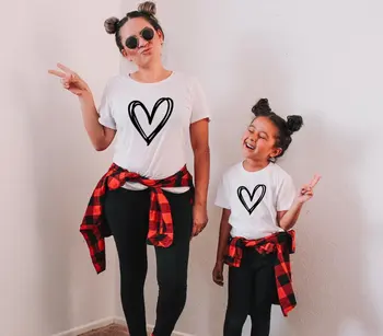 Hearts Mommy and Me Family Look Shirts Family Matching Outfits Mommy and Me Matching Outfits Mother and Daughter Tee Shirt