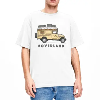 Men Defender 110 Kupranugarių trofėjų automobiliai Marškinėliai Atributika Overland Automobilis Gryna medvilnė Drabužiai Nuostabūs apvalūs apykaklės trišakiai Klasikiniai marškinėliai