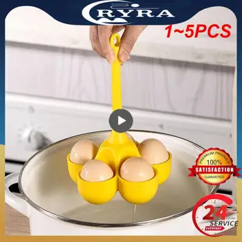 1 ~ 5PCS kiaušinių brakonieriai, laikykite ir patiekite kiaušinių laikiklį, virtą kiaušinių viryklę, kad būtų minkšta, laiko 5 kiaušinius, kad būtų lengva virti ir šaldytuvą