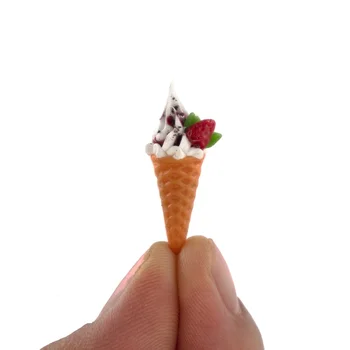 1/12 Lėlių namų miniatiūrinių ledų modeliavimas Saldaus kūgio maisto modelio žaislai mini dekoravimui Lėlių namelio aksesuarai