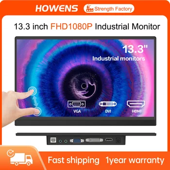HOWENS 13,3 colio jutiklinis skydelis Nešiojamasis LCD 1920 x1080 IPS monitoriaus ekranas Jutiklinis ekranas su garsiakalbio HDMI / C tipo įvestimi nešiojamam kompiuteriui