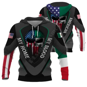 Meksika JAV vėliava džemperis su gobtuvu 3D spausdintas gobtuvas Mada Megztiniai Vyrai moterims Džemperiai Džemperis Megztinis Cosplay kostiumai