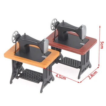 1:12 Lėlių namelis Miniatiūriniai baldai Retro siuvimo mašina Mezgimo įrankiai Modelis Lėlių namų dekoro modeliavimas Baldų modelis