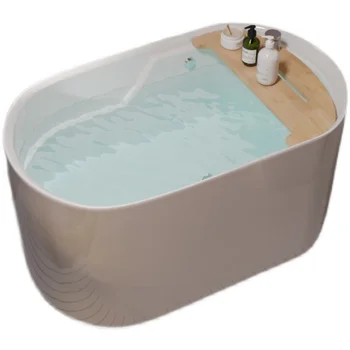Mažas vienetas, sėdintis japoniško stiliaus giliai mirkanti buitinė vonia, nepriklausoma suaugusiųjų mirkymo vonia, kilnojama maža akrilinė vonia