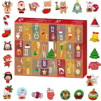 Kalėdinis advento kalendorius 2023 m. Kūrybinis staigmenų sagės kalendorius Interaktyvus advento kalendoriaus žaislas kantrybei lavinti