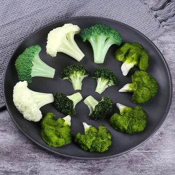 Simuliacinės daržovės Žiediniai kopūstai Netikri brokoliai Dirbtinio maisto modelis Lifelike Mall Pavyzdys Dekoratyviniai rekvizitai 4vnt/lot