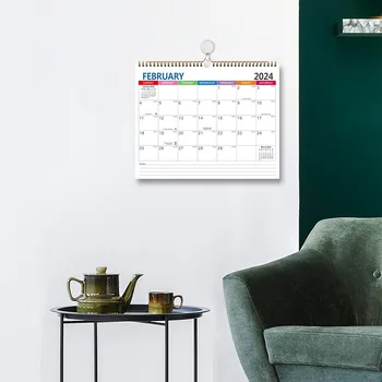 Schedule Paper 2024 English Wall Calendar Desktop Year Planning Note Sieninis kalendorius 2024 m. sausio mėn.–2025 m. birželio mėn. Patvarus