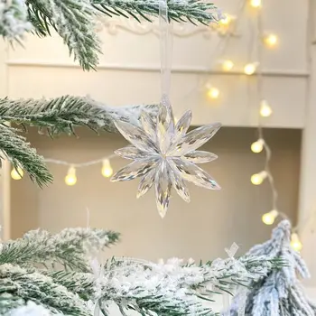 3Vnt/Komplektas Kalėdinių skaidrių snaigių dekoravimas 