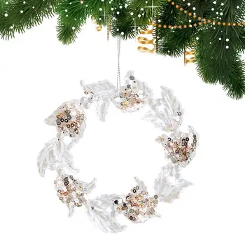 Sodybos kalėdiniai papuošalai Kalėdų eglutės dekoras 2D akrilo puošmenos kuprinės pakabukui ir galinio vaizdo veidrodžio pakabukas