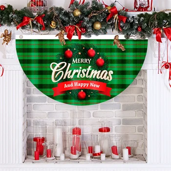 2024 Kalėdų vėliavos reklamjuostė lauke Ventiliatoriaus formos vėliavos dekoras Durys Sodo turėklai Pakabinamas dekoras Namų ornamentas Kalėdų dovana Naujieji metai
