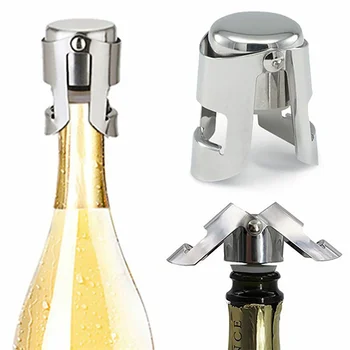 15-20mm Nerūdijančio plieno putojančio vyno kamštis Dvigubo mygtuko šampano kamštis namams ir barams Burbuliniai gazuoti buteliai iš