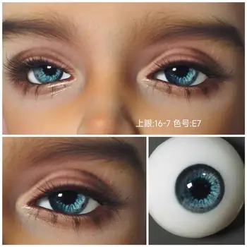 Aukštos kokybės 16mm 18mm akys žaislams 1/3 lėlių priedai, ežero mėlyna SD DD BJD saugos akies obuolys 1 pora