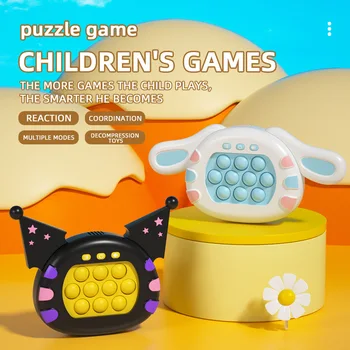 Pop Push BubblePress Bubble Game Machine Fidget sensory toys Whack A Mole Music Quick Squeeze Stress Gifts for Children