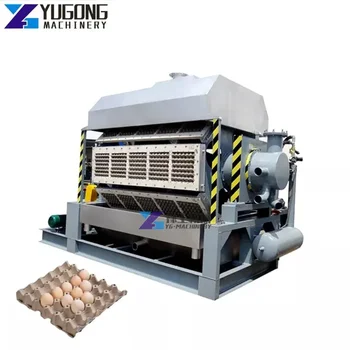 YG visiškai automatinės alveolės kiaušinių dėklų mašinos gamybos linija popieriaus kiaušinių dėklų gamybos mašina makulatūros kiaušinių dėklų formavimo mašina