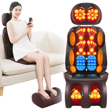 Elektrinis vibruojantis nugaros masažuoklis pigus kūno petys Šildymo masažo kėdė sofos mašina Kaklo masažo pagalvėlės kėdė