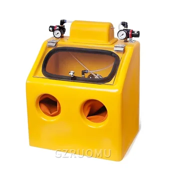 Papuošalai Smėlio pūtimo mašina Dvigubas stalo vanduo Tipas Smėlis Blasteris Antikvarinis auksas Sidabro apdirbimo matinė poliravimo įranga