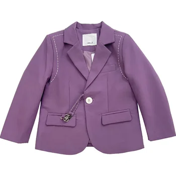 Pavasario rudens vaikiško violetinio kostiumo švarkas Korėjiečių džentelmenas Handsome Tops Kids Fashion Blazer