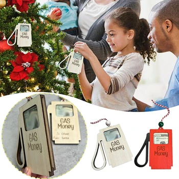 Kalėdinė benzininė piniginė, eglutės pakabukas, namų baldai, dekoratyviniai daiktai Dujų pinigų dovanų kortelės laikiklis