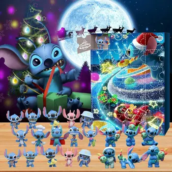 Disney Kalėdų dygsnis Peliuko Mikio dovanų dėžutė vaikams 24 dienų Kalėdų advento kalendorius Žaislų istorija Yoda Anime figūrėlė Žaisliniai berniukai Mergaitės