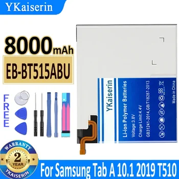 YKaiserin pakaitinė baterija EB-BT515ABU Samsung Galaxy Tab T510 planšetinis kompiuteris Bateria 8000mAh + nemokami įrankiai