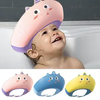 Baby Shower Cap Ausų apsauga Saugus šampūnas Dušas Maudymosi vonia Apsaugokite minkštą kepurę Kūdikio vonios kepurė Vaikų maudymosi dušo kepurė