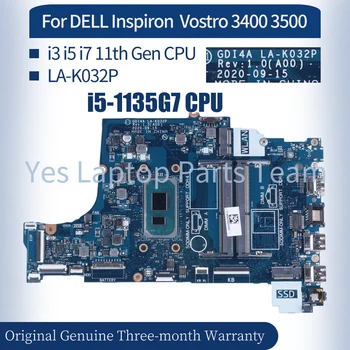 For DELL Inspiron 3501 Vostro 3400 3500 Laptop Mainboard LA-K032P CN-0X9TX0 0X9TX0 0G4GH1 0GGCMJ 0M96P9 Notebook Pagrindinė plokštė