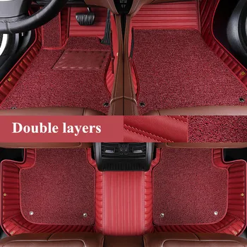 Gera kokybė! Individualūs specialūs automobilių grindų kilimėliai, skirti Ford Mustang Mach-E 2024-2021 vandeniui atspariems dvigubo sluoksnio kilimams, nemokamas pristatymas
