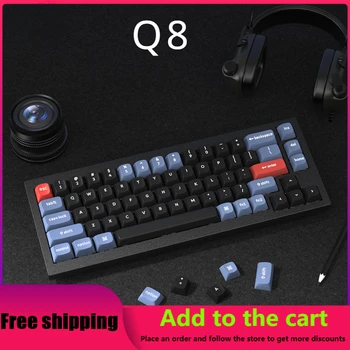 Q2 laidinė mechaninė klaviatūra Rankenėlė Individualizuota ergonomiška anodo tarpinė VIA modifikuotas mygtukas E-sportas Žaidimas Mechaninė klaviatūra