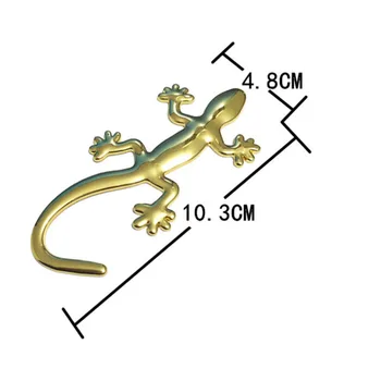 Automobilių stilius 3D Metal Gecko Lizard lipdukas Peugeot