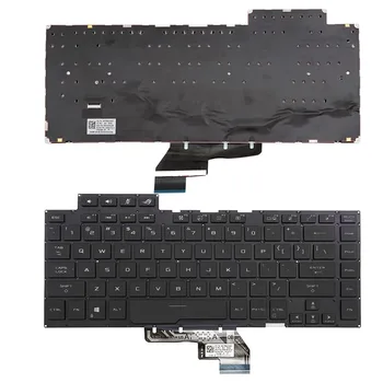 Nešiojamojo kompiuterio klaviatūra ASUS ROG Zephyrus S GX502GV GX502GW Juoda su RGB foniniu apšvietimu be rėmelio JAV / Rusijos RU / SP