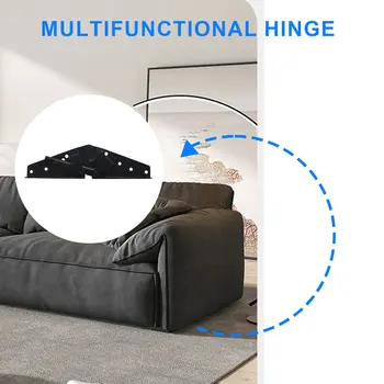 metalas Plieninė juoda sofa-lova Patalynė Baldai Reguliuojamas 3 padėčių kampo mechanizmas Vyrių apkaustai