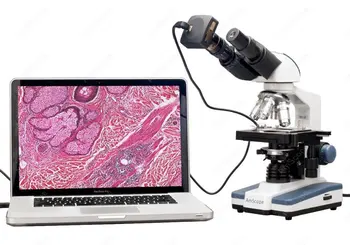 skaitmeninis sudėtinis mikroskopas --AmScope tiekia 40X-2000X LED binokulinį skaitmeninį sudėtinį mikroskopą w 3D pakopa ir 5MP kamera