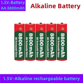AAA šarminė įkraunama baterija, 1.5V, 8800mAh, didelės talpos, patvari, dažniausiai naudojama pelėms, žadintuvams, žaislams ir kt