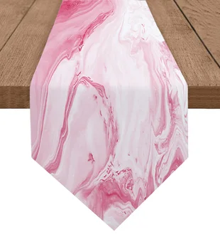 Marmuro skysčio tekstūra Rožinė Moderni namų virtuvė Valgomojo staltiesės Vestuvių vakarėlis Stalo dekoravimas Stalas Bėgikas