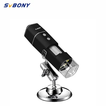 SVBONY SV606 Belaidis rankinis 50X-1000X bepakopis priartinimas WIFI skaitmeninis mikroskopas W/8 LED žibintai ir laikiklis