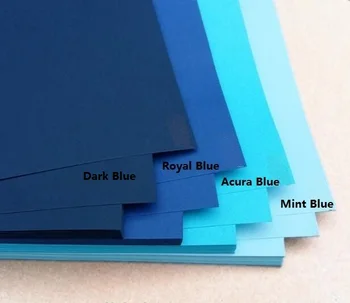 20 A4 dydžio lapai Mėlyna matinė kortelė stora popieriaus kortelė 