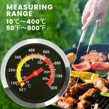 Termometras Temperatūros matuoklis Bimetalinis maisto ruošimo zondas Virtuvės įrankiai Nerūdijančio plieno BBQ rūkalių grilio termometras