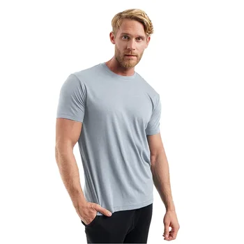 A2880 Superfine Merino vilnos marškinėliai Vyriški bazinio sluoksnio marškiniai Wicking Kvėpuojantys Greitai džiūsta nuo kvapo Ne-niežulys JAV dydis