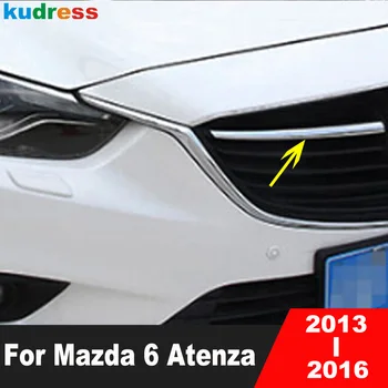 Priekinės centrinės grotelės Grotelių dangtelio apdaila Mazda 6 Atenza 2013 2014 2015 2016 Chrome automobilių lenktynių grotelių liejimo juostelių priedai