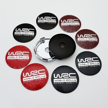 Automobilis WRC ženkleliai Lipdukai Automobilio rato stebulės centriniai dangteliai Dangtelio dangtelis Emblema Logotipas Dekoratyviniai lipdukų stiliaus priedai 56mm 60mm Metalas 4vnt