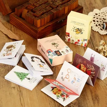 Daug stilių! ! 48 lapų lipdukas Korėjos kanceliarinių prekių degtukų dėžutė Dėžutė su lipduku Dienoraščio dekoravimas popierinis 