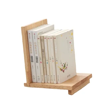 Medžio masyvas maža knygų lentyna paprastas stalas biuro laikymo lentyna paprastas stalo organizatorius knygos pabaiga knygų kamštis knygelė miela