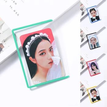 5Vnt/Pakuotė Kpop fotokortelių laikiklis Spalvota plėvelės apsauga Idol nuotraukų kortelės rankovės su ekrano apsauga Mokyklinės raštinės reikmenys