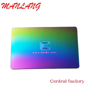 Custom TRFID Custoized u Gradient Color Busins Card Fl Side N etal N Card