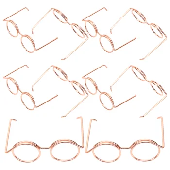 10vnt maži akiniai metalinė viela ratlankis akiniai mini akiniai nuo saulės lėlės suknelės žaislai