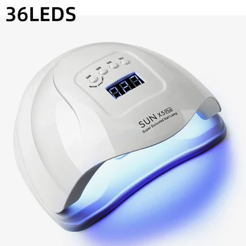 36LED nagų džiovinimo lempa LED UV lempa nagams gelio lakavimo džiovinimui su išmaniuoju jutikliu UV lempa manikiūro salono įrankių įrangai