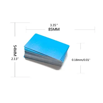 Graviruotos tuščios vizitinės kortelės Aliuminio lydinio kortelių plokštė Spausdinamos daugiaspalvės metalinės žymos 