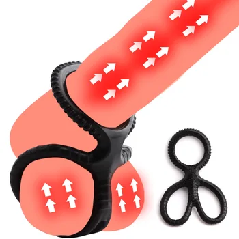 Silikoninė varpos padidinimo rankovė Gaidžio žiedas Varpos užraktas Spermos sekso produktai Atidėti ejakuliaciją Sekso žaislai vyrams Suaugusiųjų erotinės prekės