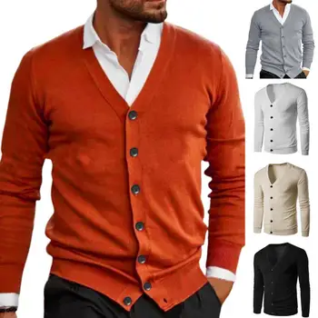 Fashion Cardigan Sweater Comfy Single-breasted Casual Warm Slim Fit Sweater Coat Knitted Cardigan Odai